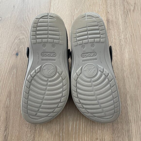 Crocs Shoes Unisex Women 8 Men 6 Classic Clog Dark Chocolate Brown Tan - Picture 7 of 11